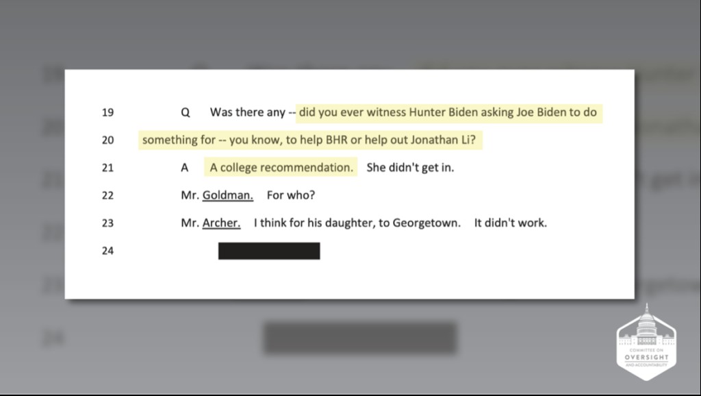 Jonathan Li, một công dân Trung Quốc, bị cáo buộc chuyển tiền cho Hunter Biden
