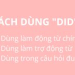 Động từ do và các nghĩa khác nhau