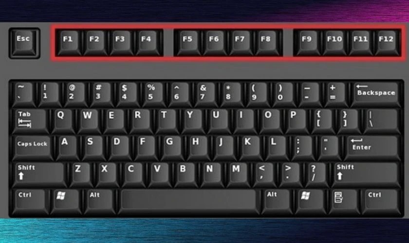 Các phím chức năng F1-F12