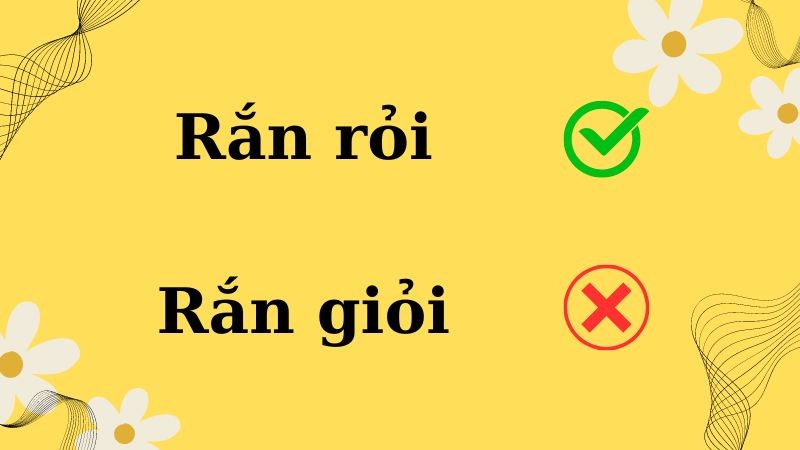 So sánh cách viết đúng và sai giữa rắn giỏi và rắn rỏi