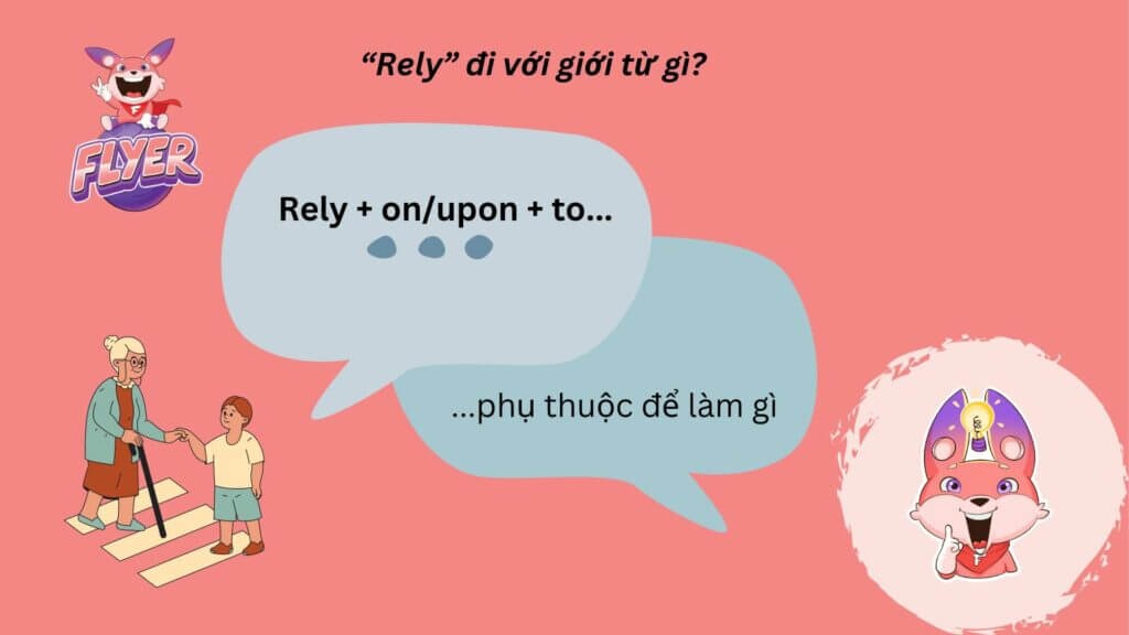 Rely on/upon somebody/something to