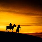 Mary và Joseph trên đường đến Bethlehem