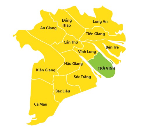Bản đồ hành chính tỉnh Trà Vinh