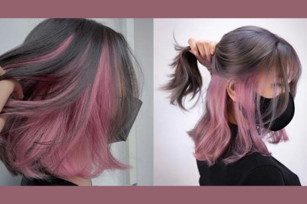 Nhuộm hidden hồng pastel mang đến vẻ ngọt ngào, nữ tính