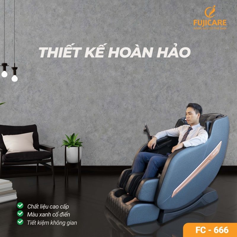 ghế massage màu xanh