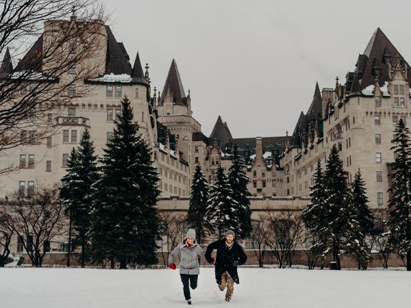 Mùa đông tuyết phủ trắng xóa ở Ottawa
