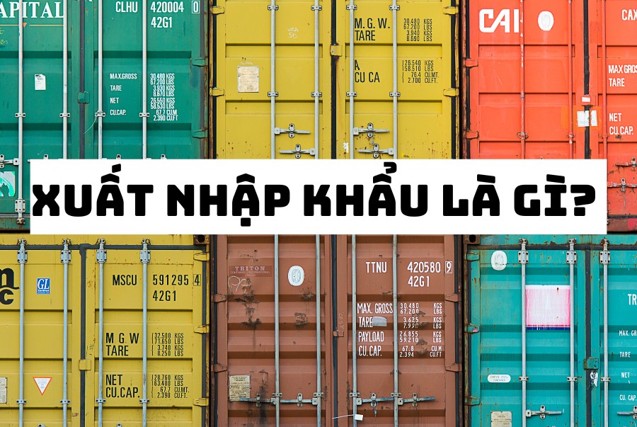 Hình ảnh các container hàng hóa tại cảng biển, thể hiện hoạt động xuất nhập khẩu sôi động.