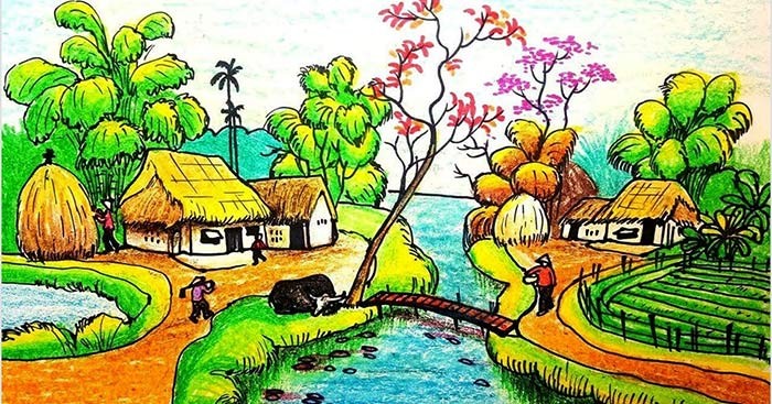 Hình ảnh cánh đồng lúa chín vàng