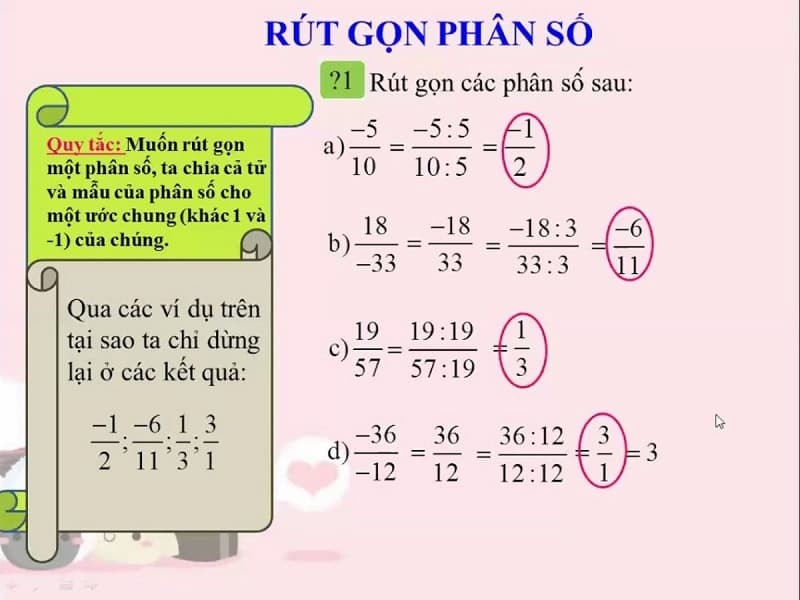 Kiến thức cơ bản về phân số và phép trừ phân số