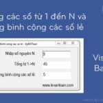 Tính tổng các số lẻ từ 1 đến n