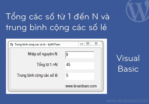 Tính tổng các số lẻ từ 1 đến n