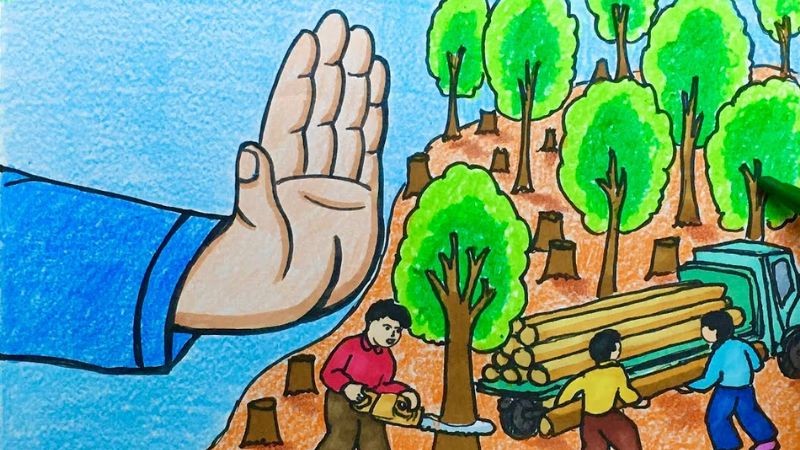 Tuyên truyền không chặt phá cây rừng bừa bãi