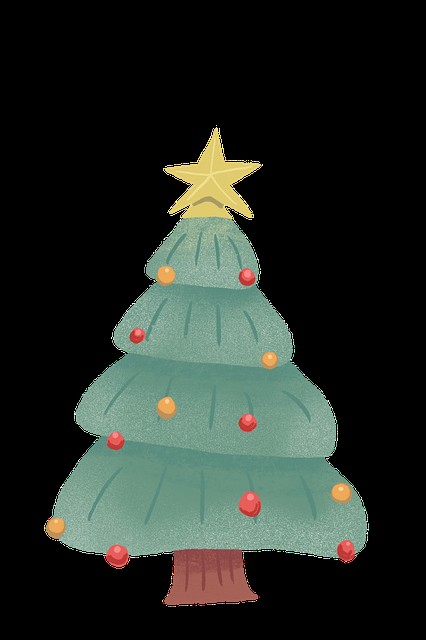Hình ảnh cây thông Noel được trang trí lộng lẫy, biểu tượng của ngày Giáng Sinh