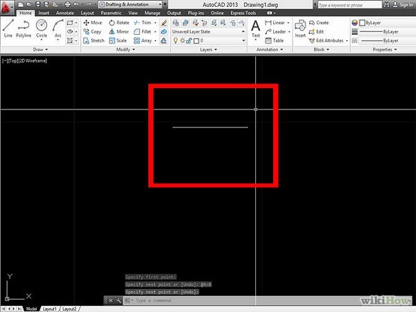 Các Bước Vẽ Đường Vuông Góc Trong CAD