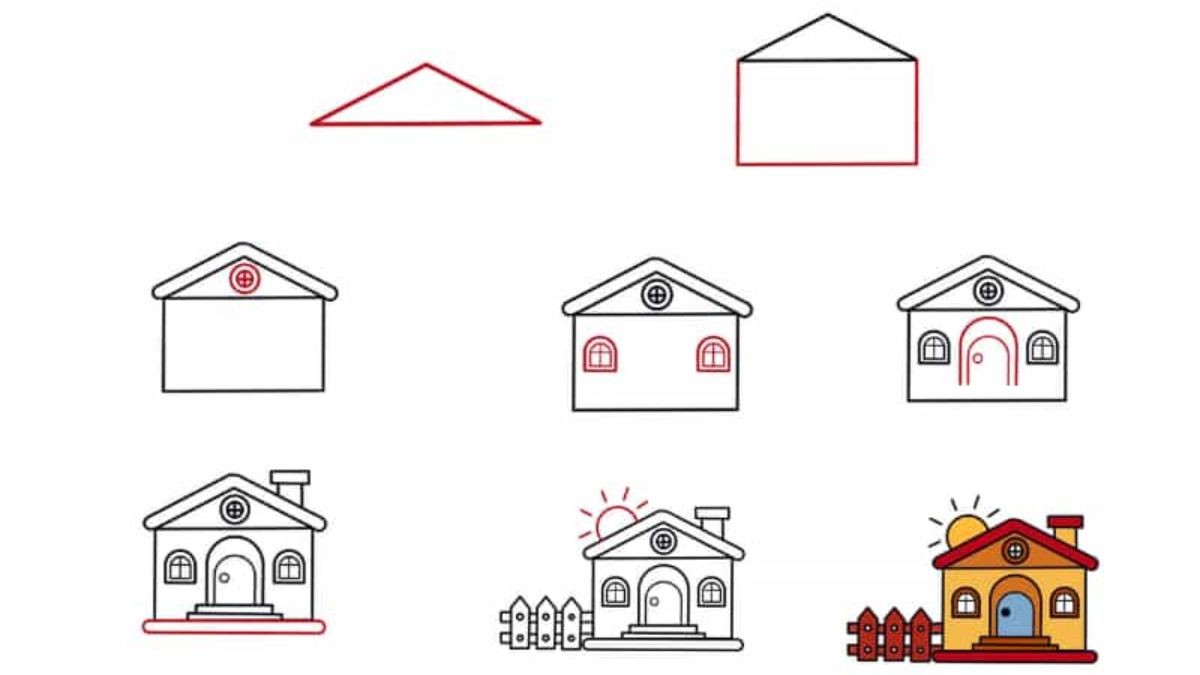Phát triển tư duy sáng tạo khi vẽ ngôi nhà
