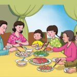 Hình ảnh gia đình ăn cơm
