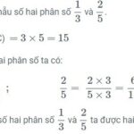 Ví dụ quy đồng mẫu số hai phân số