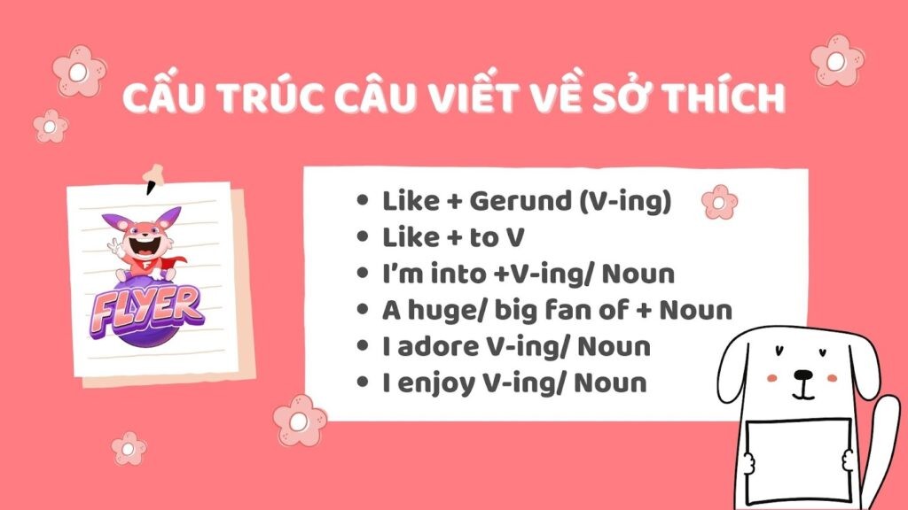 Cấu trúc câu viết về sở thích