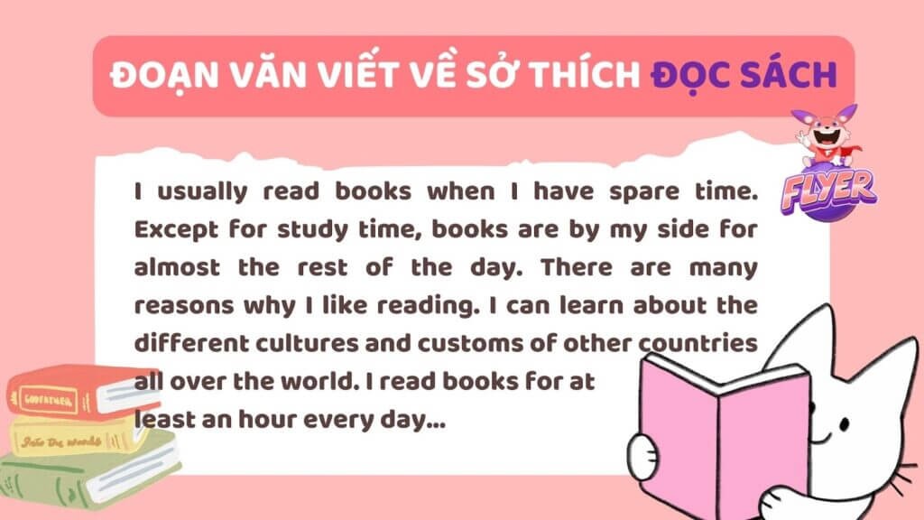 Viết đoạn văn về sở thích đọc sách
