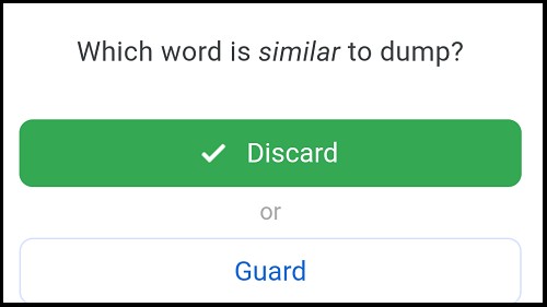 right answer mark in google word coach - When you tap on the right answer, you will see a green color mark