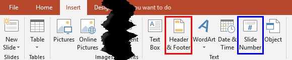 Cách chèn số trang trong Powerpoint bước 1