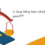 Người bán hàng đang cân hàng hóa bằng cân truyền thống, sử dụng đơn vị lạng