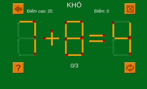 Bài toán di chuyển que diêm giúp phát triển tư duy logic