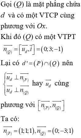 Ví dụ minh họa về vector chỉ phương của đường thẳng