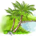 Cây dừa xanh tỏa nhiều tàu, dang tay đón gió, gật đầu gọi trăng, một hình ảnh quen thuộc của làng quê Việt Nam.