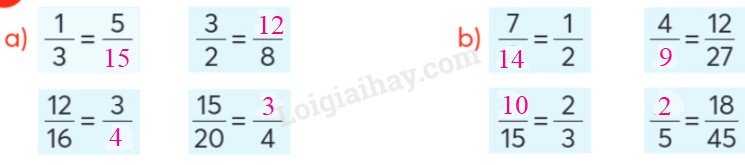 Bài tập ví dụ về phân số