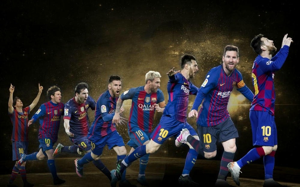 Messi ăn mừng chức vô địch Champions League cùng Barcelona