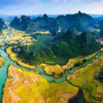 Khung cảnh sông Quây Sơn Cao Bằng yên bình