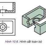 Hình cắt động cơ xe tải, thể hiện chi tiết bên trong