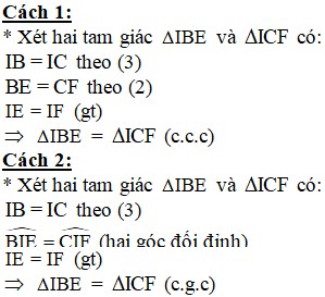 Các dạng bài toán nâng cao về tam giác cân