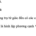 Khối lăng trụ tứ giác đều với các yếu tố cấu thành