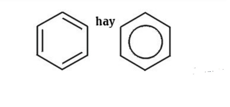 Công thức cấu tạo của benzen