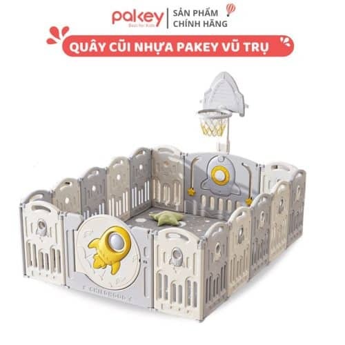 Quây nhựa gấp gọn hình chữ nhật với nhiều đồ chơi