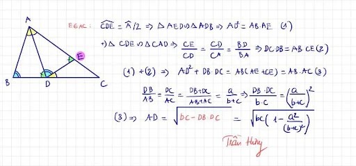 Chứng minh 1 cho công thức tính độ dài đường phân giác