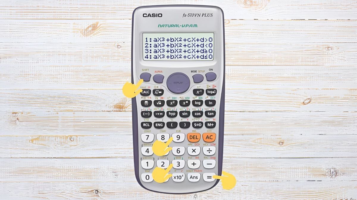 Cách đưa máy tính Casio FX-570VN PLUS về trạng thái ban đầu