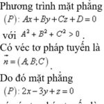 Vectơ pháp tuyến của mặt phẳng