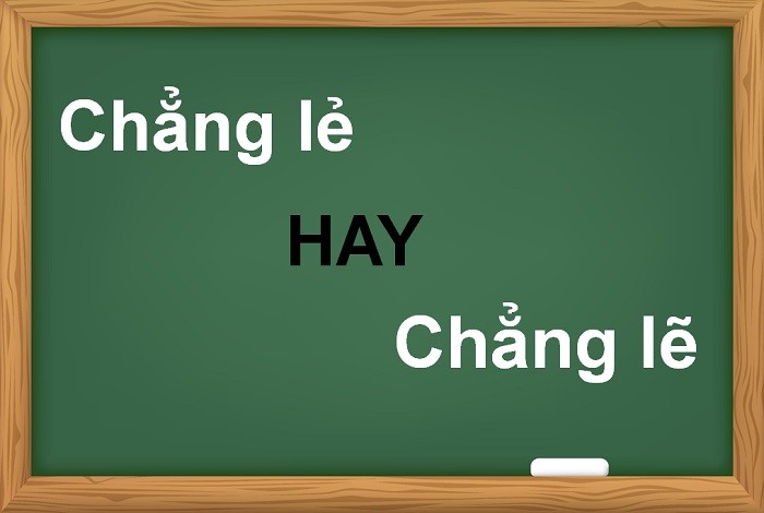 Ảnh minh họa sự khác biệt giữa các từ dễ nhầm lẫn như "chẳng lẽ", "chẵng lẽ", "chẳng nhẽ"