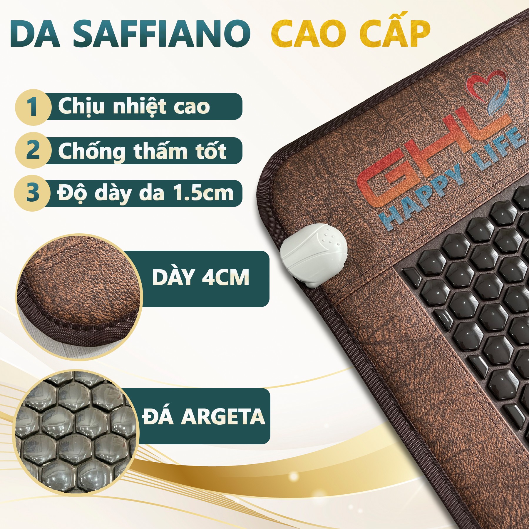 Chất liệu da Saffiano