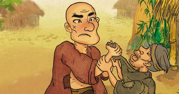 Hình ảnh minh họa nhân vật Chí Phèo với ngoại hình dữ tợn sau khi ra tù