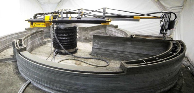 Công nghệ in 3D bê tông giúp tiết kiệm nguyên vật liệu và giảm lượng rác thải xây dựng