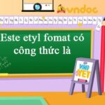 Etyl fomat là một este