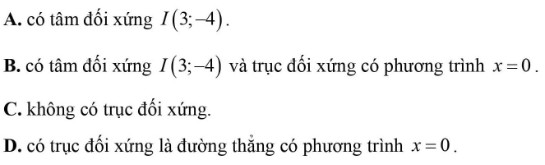 bài tập đồ thị hàm số bậc 2 câu 18