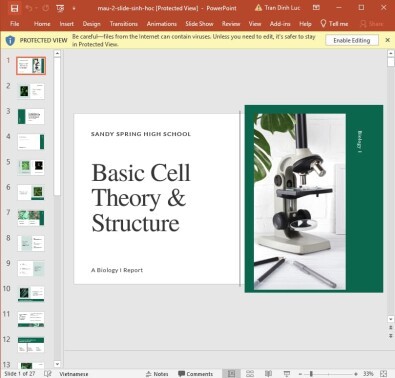 mẫu powerpoint sinh học cho giáo viên