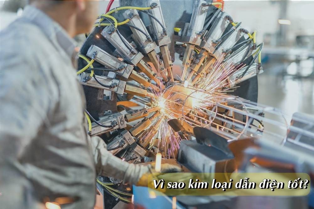 Ảnh minh họa cấu trúc electron tự do trong kim loại
