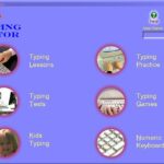 Giao diện chính của Kiran's Typing Tutor