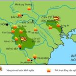 Lược đồ địa bàn chiến đấu của nghĩa quân Bãi Sậy